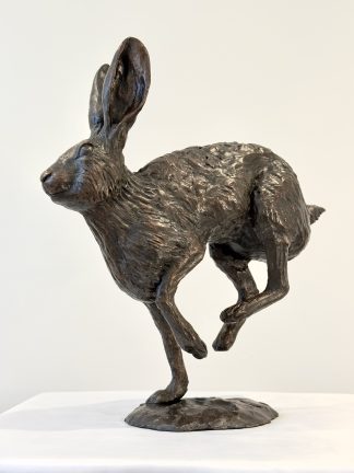 Bronze March hare sculpture from Jilly Vainer